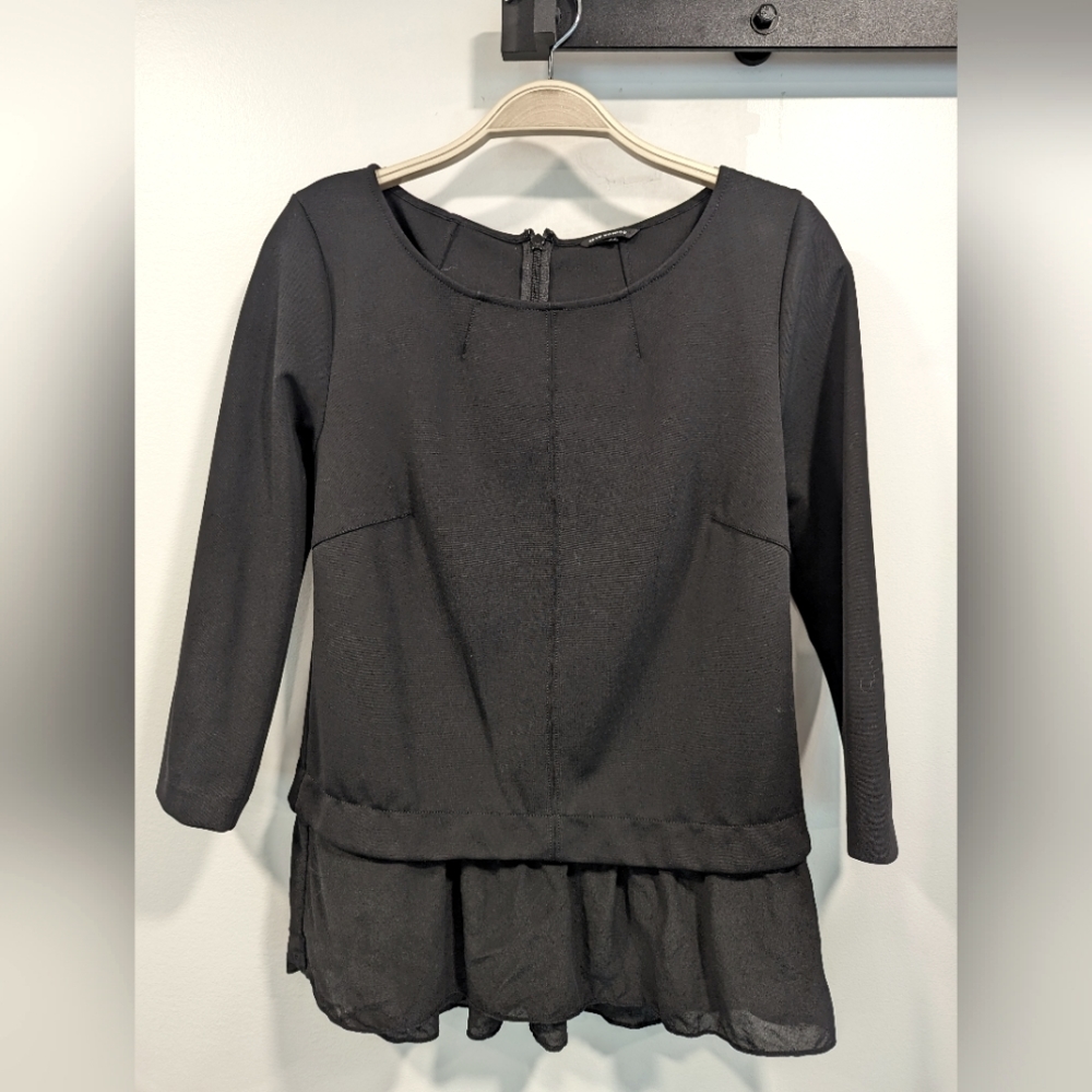 Club Monaco 3/4 sleeve blouse - black small